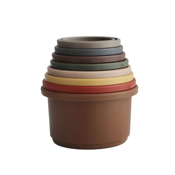 Mushie Stapeltoren - Stacking Cups - Retro - Afbeelding 2