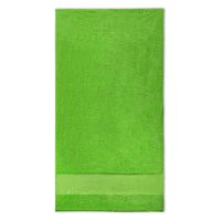 Handdoek met brede band 13cm lime